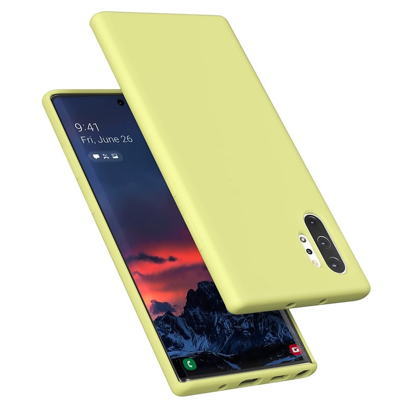 E Segoi Designed for Galaxy Note 10 Plus Case, Liquid Silicone Gel Rubber Shockproof Case Soft Microfiber Cloth Lining Cushion Compatible with Galaxy Note 10+ Plus 6.8 inch (2019) (White) - Image 1